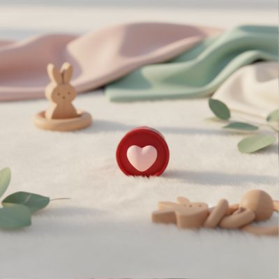 Cache pour prise rouge rose coeur sol déco bois tissus vert blanc rose