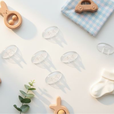 Cache pour prise sol léger ombrage jouet bois chaussette bébé