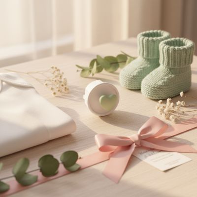 Cache prise bébé blanc coeur vert sol fleur séchée feuilles