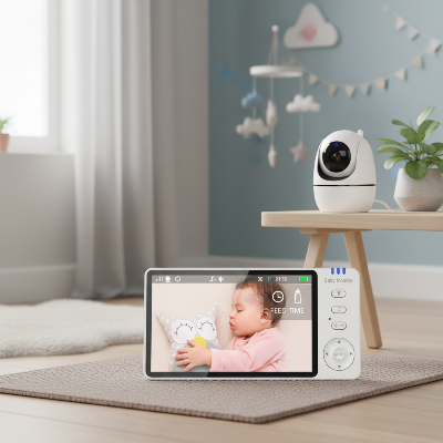 Cam bebe moniteur  Rappel programmable  heures biberon table bois chambre enfant