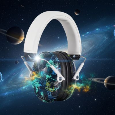 Casque anti-bruit enfant blanc espace