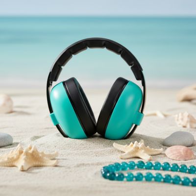Casque anti bruit pour bebe turquoise