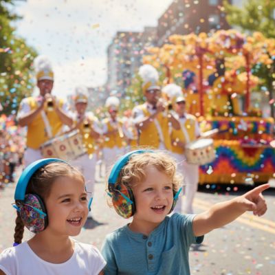 Garcon fillette casque anti-bruit enfant parade