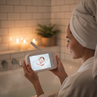 Maman douche moniteur bébé cam bebe