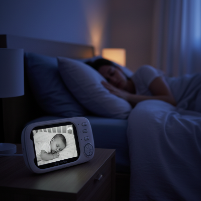 Mode économie énergie baby monitor chambre maman dort légère luminosité