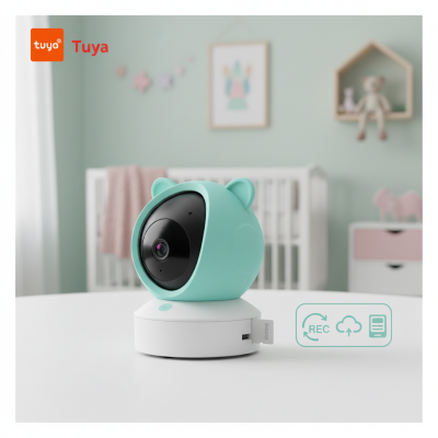 Stockage vidéo carte SD baby monitor table blanche chambre enfant
