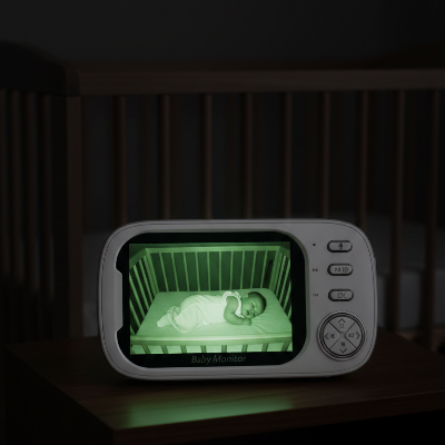 Vision nocturne infrarouge baby monitor chambre sombre