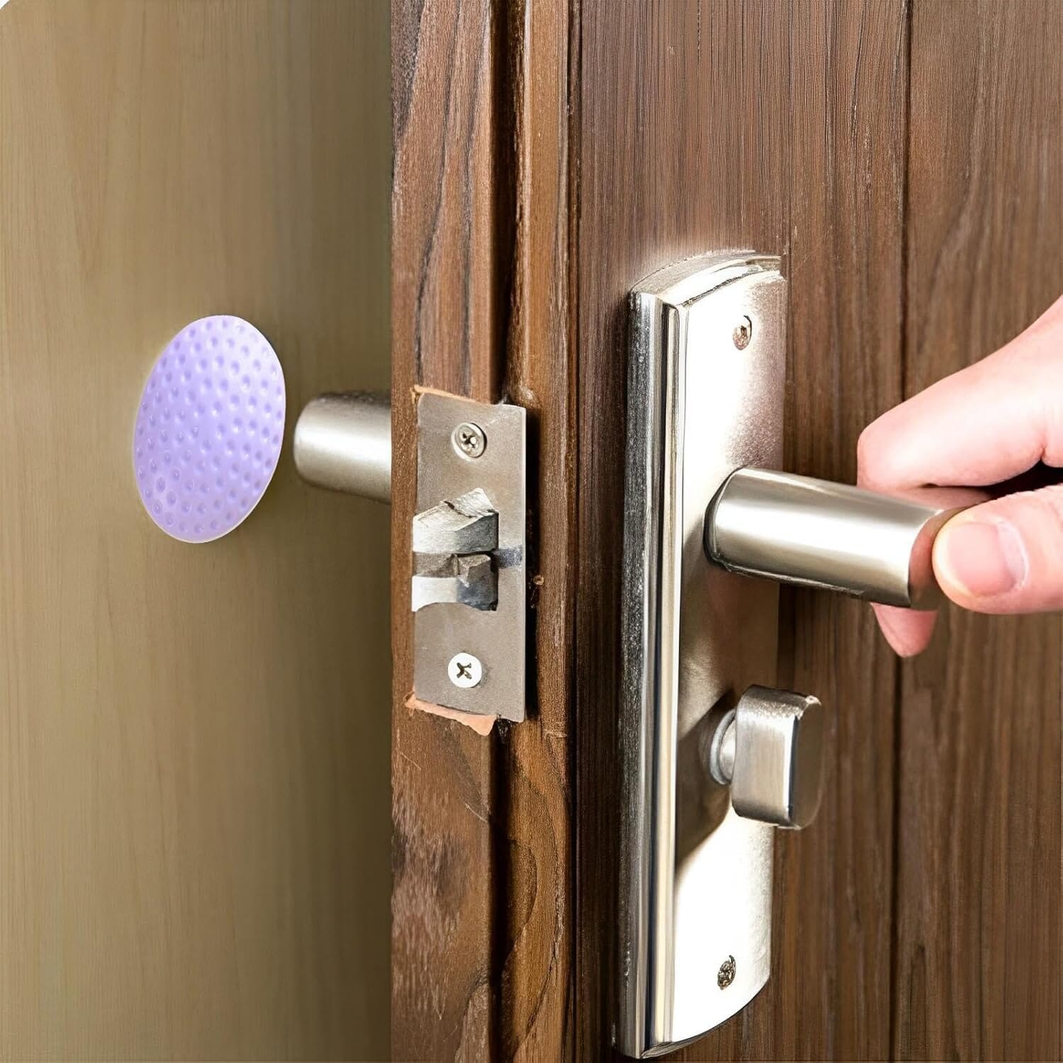 Butée de Porte - SecureStop™ - Mauve Pastel - Éveille Bébé