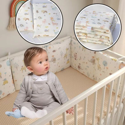 Tour de lit bébé gros plan tissus motif